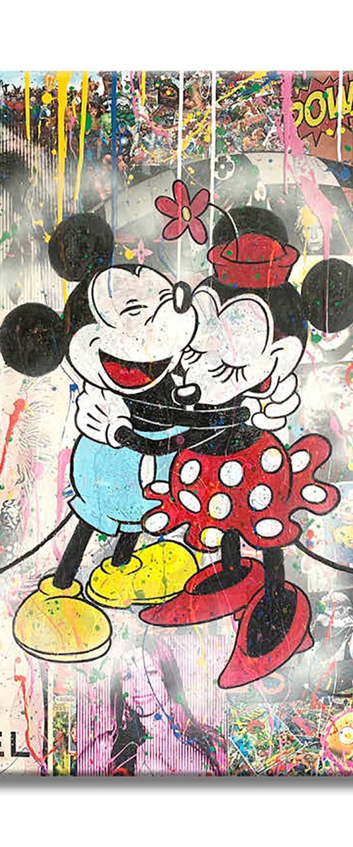 Mickey Hug Paris by Gardani Art