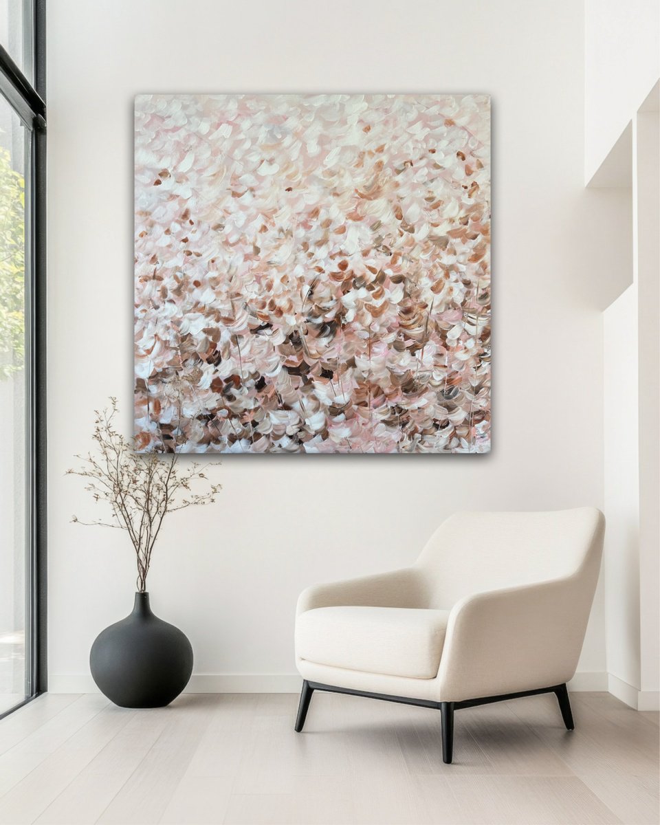 Abstract Botanical Acrylic Painting By Ivana Gigovic, 35 X 35, It