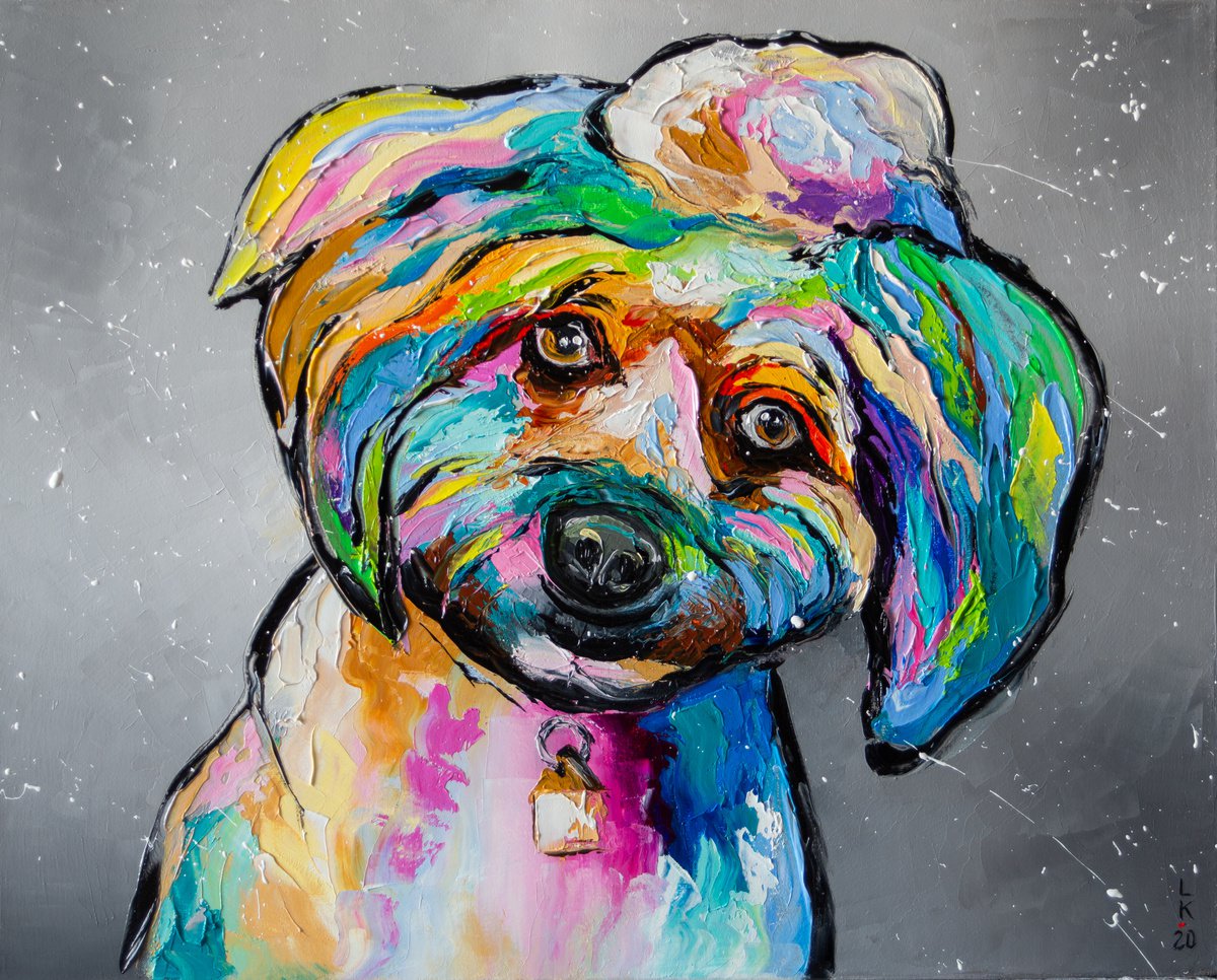 Animal Oil Painting By Liubov Kuptsova, 20 X 16", Dear Friend, Original Artwork