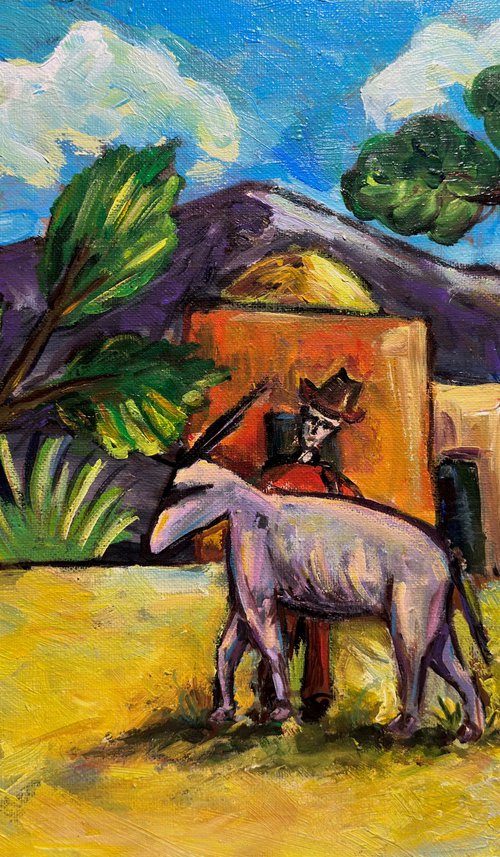 Farmer and His Animal by Razmik Manoyan
