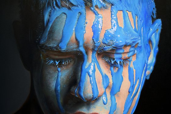 Blue face