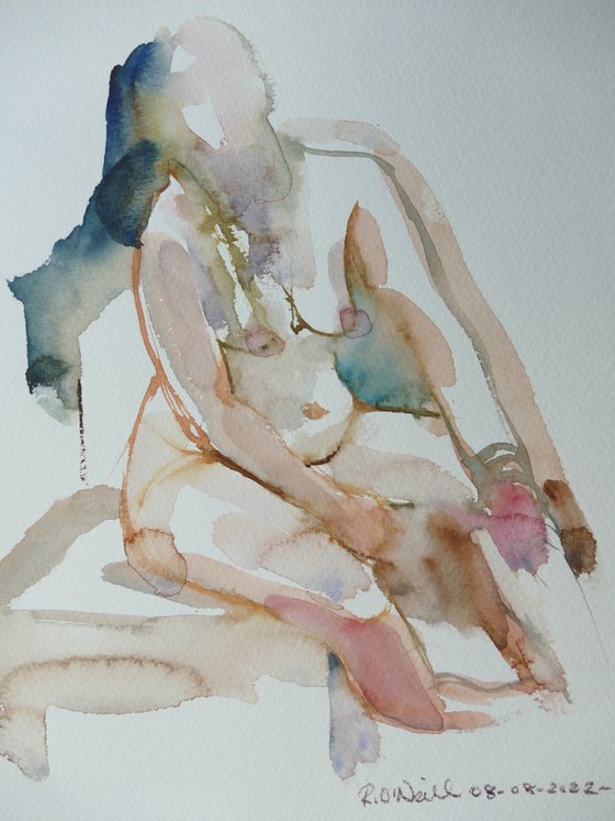 Seated female nude