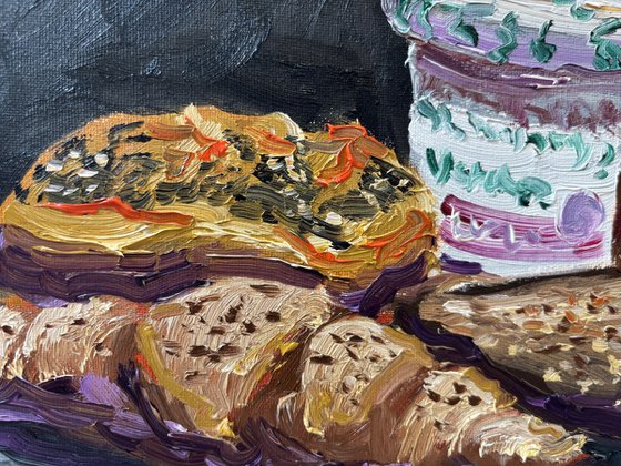 French Breakfast with Jam Still Life
