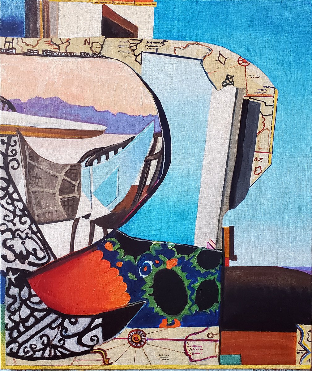 Abstract Oil Painting By Shelton Walsmith, 20 X 24", Interchangeable Lenses, Original Artwork