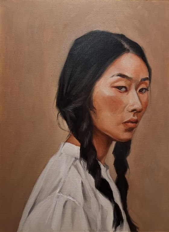 Oil portrait study 0324-002