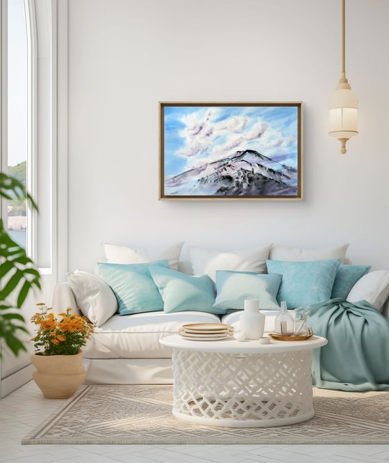 Majestic clouds Volcano Etna