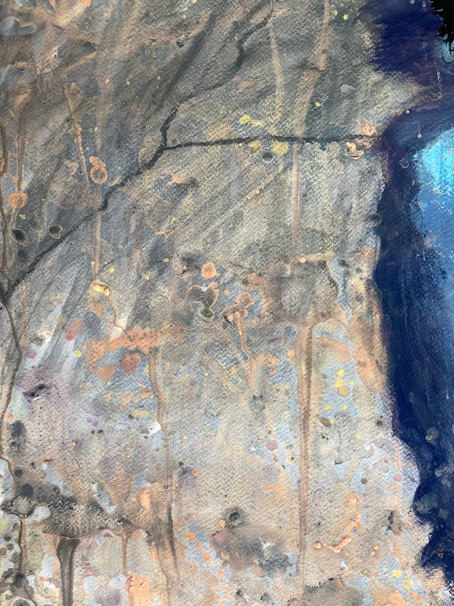 Impressionistic Landscape Acrylic Painting By John Cottee, 22 X 30, Puddle, Original Artwork