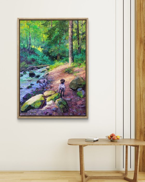 Mountain Stream in the Forest