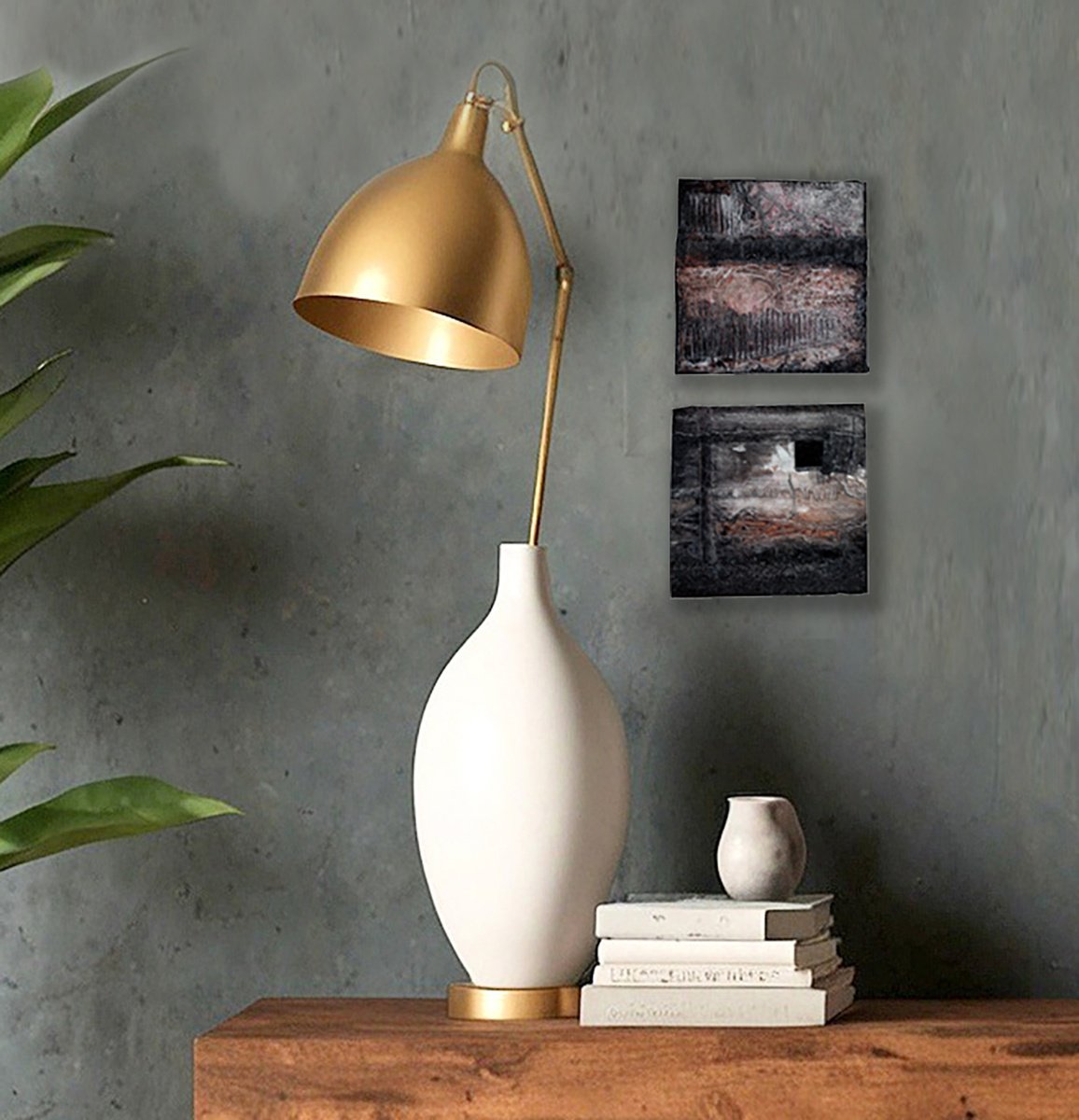 Abstract Painting By Kathy Morton Stanion, 4 X 8", Pieces Of Beautiful Col. 4, Original Artwork