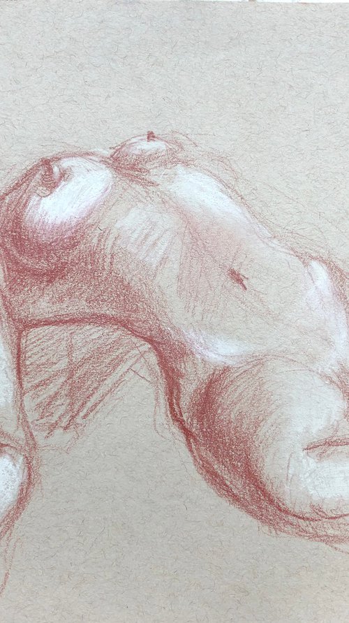 nude drawing. lying model by Anna Bogushevskaya