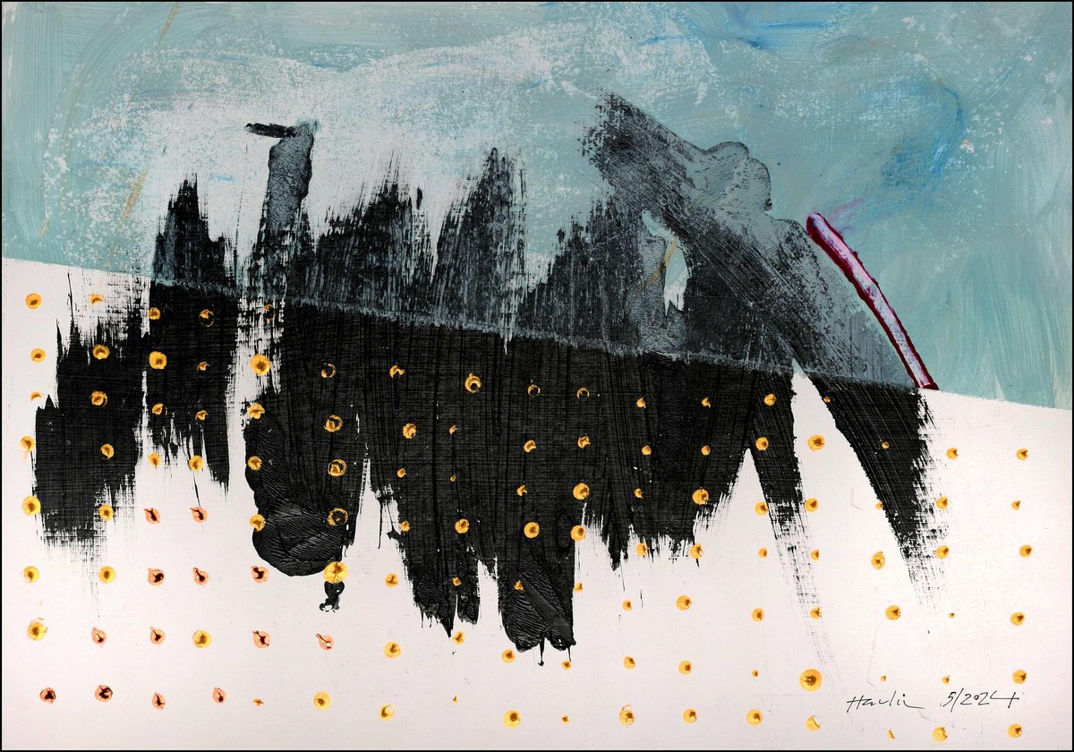 Abstract Acrylic Painting By Jiri Havlik, 20 X 14, Everywhere, Original Artwork