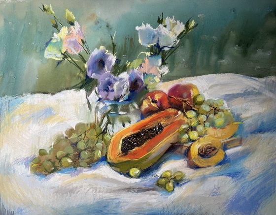 Papaya Still Life