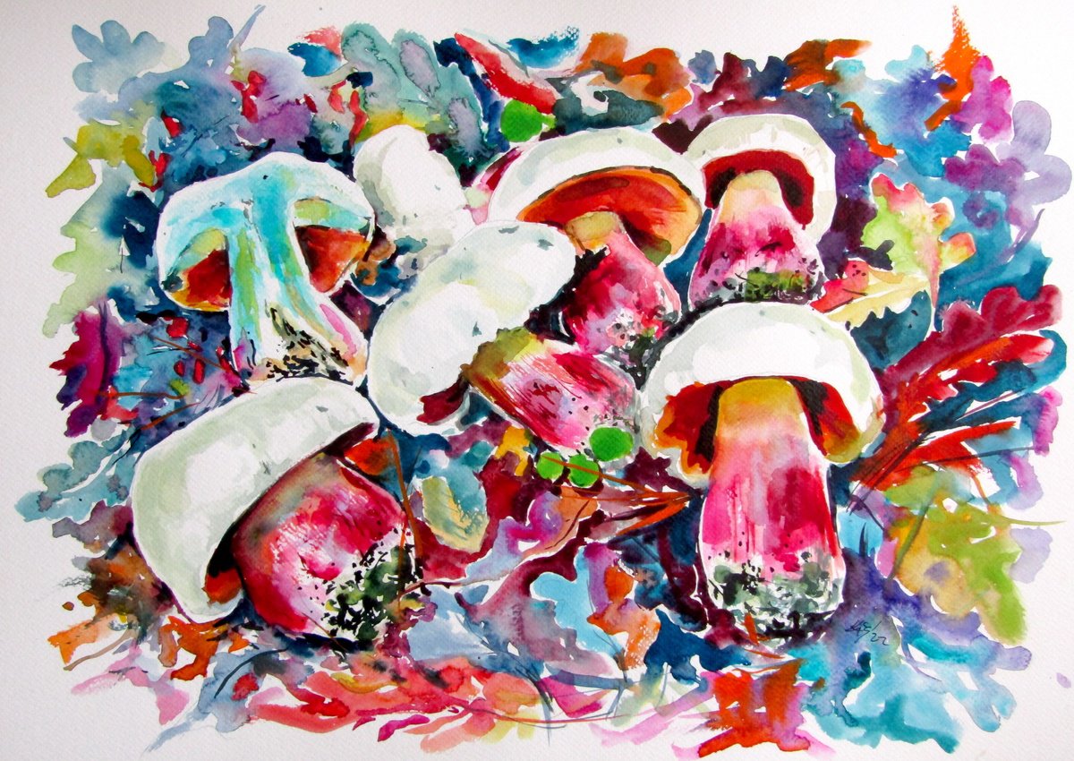 Mushrooms  Boletus satanas by Kovacs Anna Brigitta