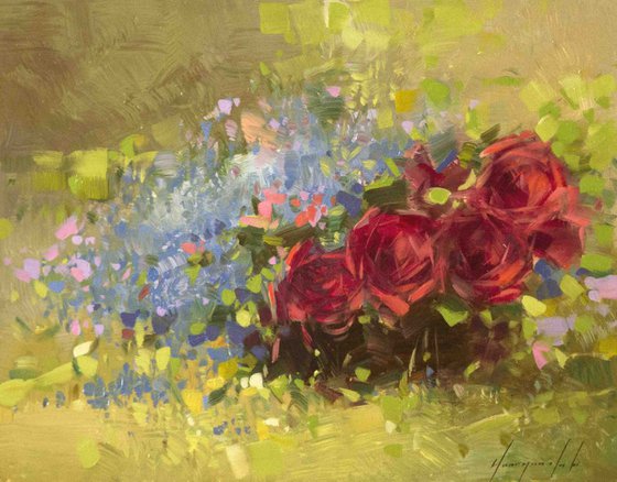 Roses Handmade oil painting