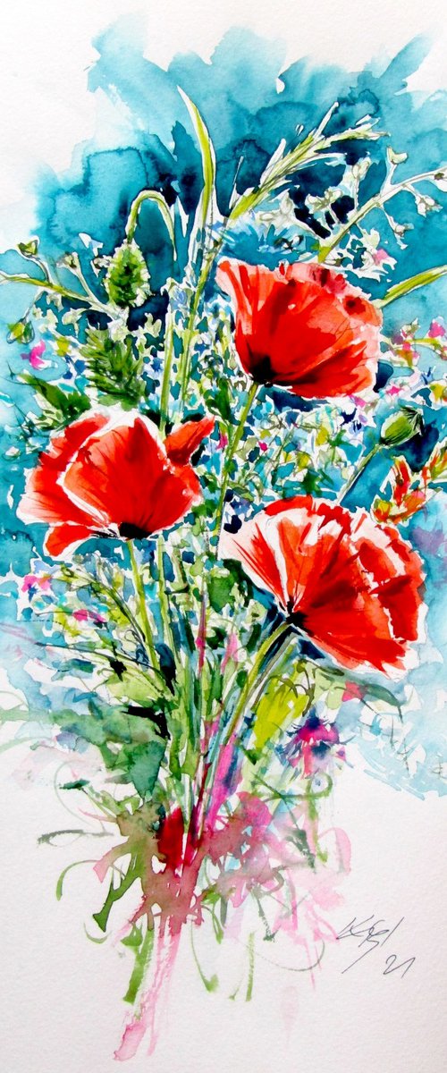 Beautiful red poppies II by Kovács Anna Brigitta