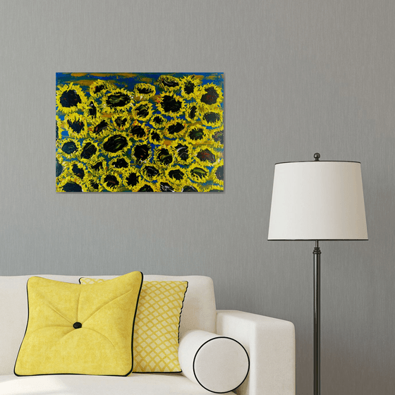 Blooming sunflowers 7