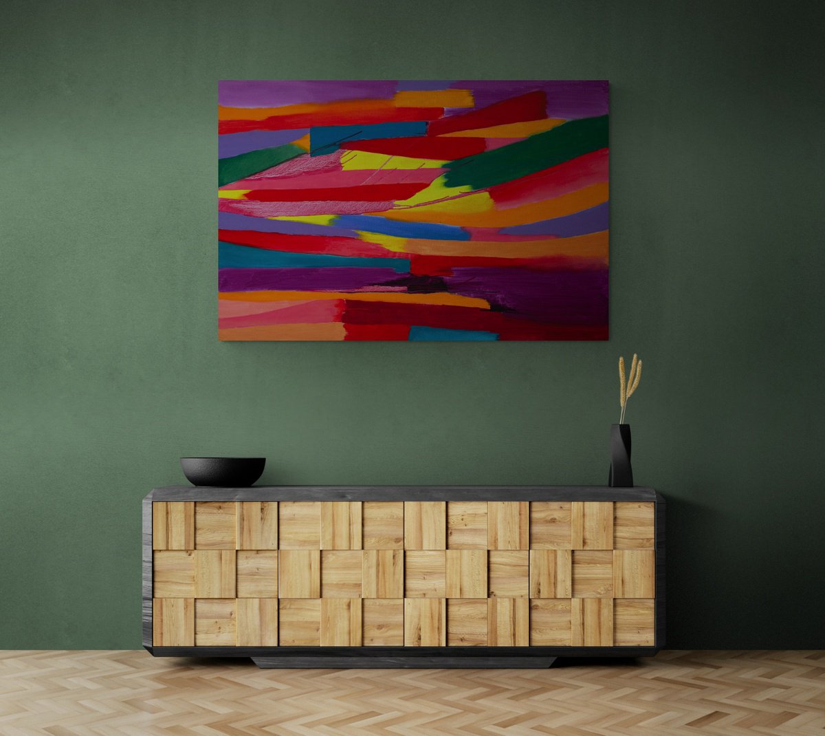 Expressive Oil Painting , Colour Expanse V By Ivan Stoyanov, 59 X 39, Artwork For Sale On Artfinder