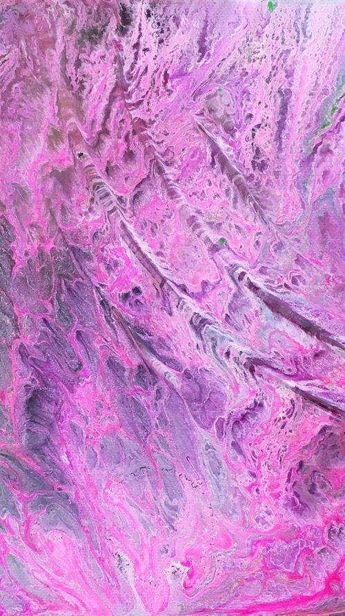"Cosmic Ripple" - Original Small Abstract PMS Acrylic Painting - 12 x 9 inches by Preston M. Smith (PMS)