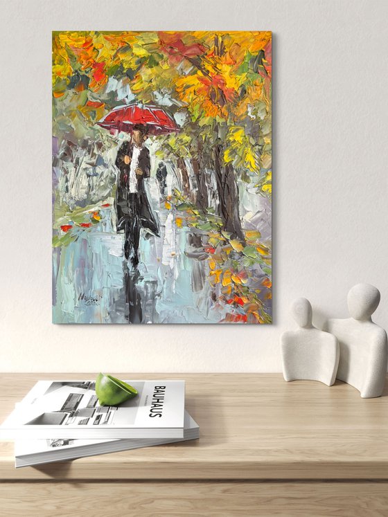 Rainy day. First date