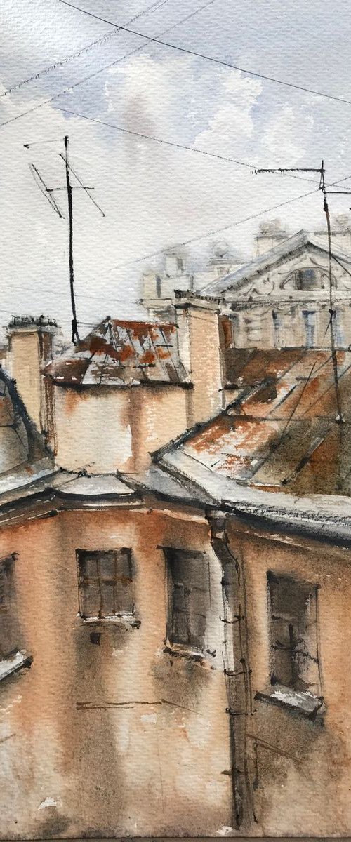 Roofs of St. Petersburg. № 1 by Eugenia Gorbacheva