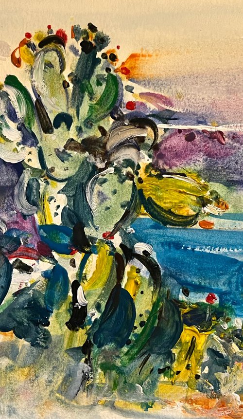 Cactus in Riviera  21x30 by Altin Furxhi