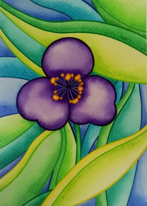 Violet flower by Brenda Daniela
