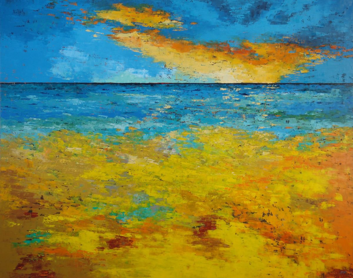Sunset (Ref#:1214-100F) By Saroja Van Der Stegen, 65 X 53, Artwork For Sale On Artfinder