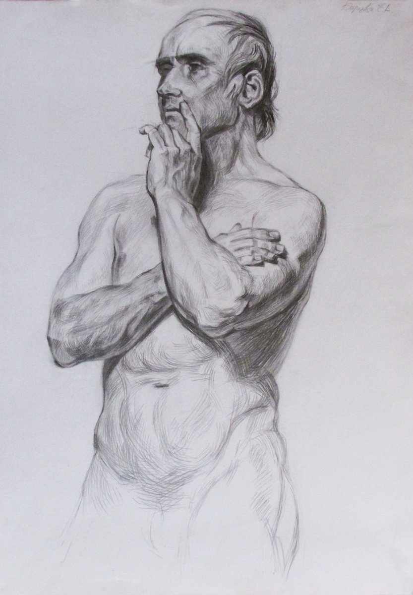 Male nude model by Kateryna Bortsova
