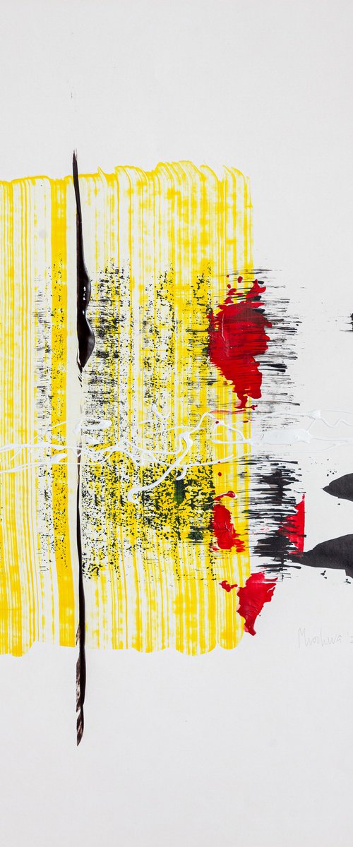 COMPOSITION OF YELLOW AND BLACK WITH THE ADDITION OF RED by Evgenia Muzheva