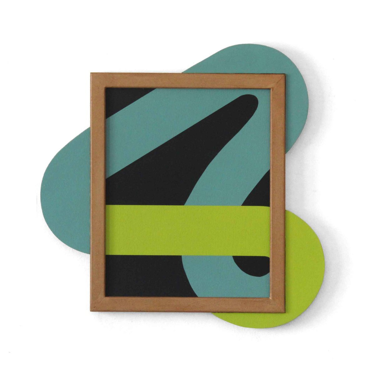 Geometric Abstract Acrylic Painting By Martin Singer, 17 X 17", C2C1B-25, Original Artwork