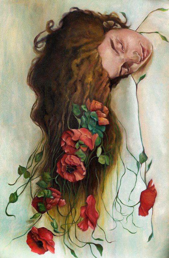Portrait of botanical woman "RIFIORIRE"