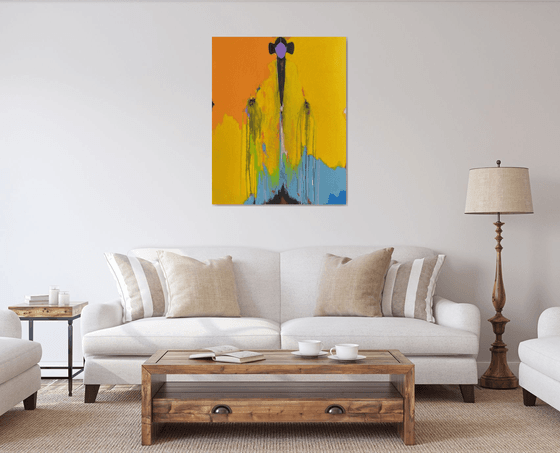 Yellow figure in Blue