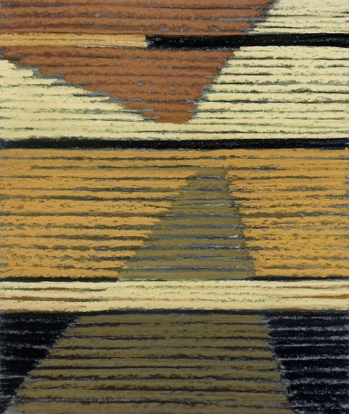 Abstract monochrome pastel 4 by Evgen Semenyuk