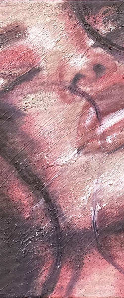 Precious Lee | female contemporary portrait of fashion model oil paint on canvas Painting by RKH by Renske Karlien Hercules
