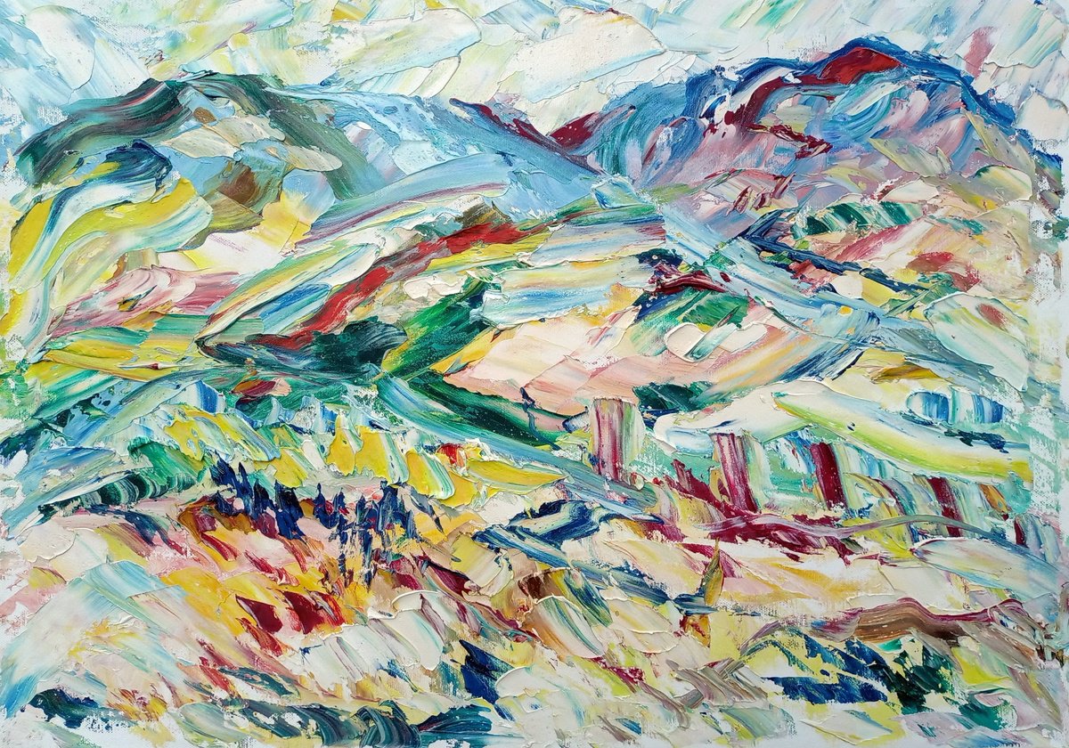 Colline In Primavera By Antonino Puliafico, 28 X 20, Artwork For Sale On Artfinder