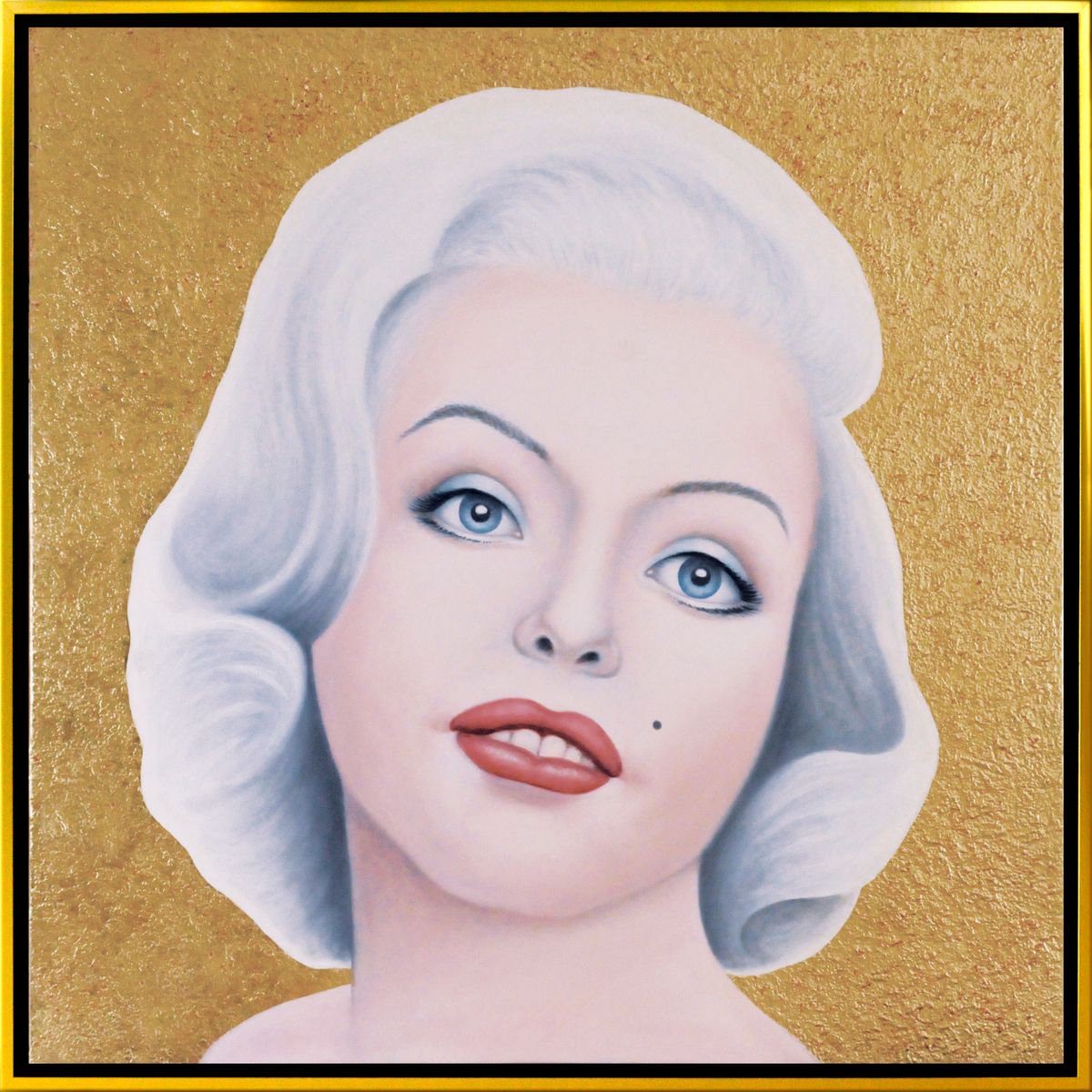 Large Marylin (100A�100 cm) in Pink and Gold by Waldemar Kaliczak