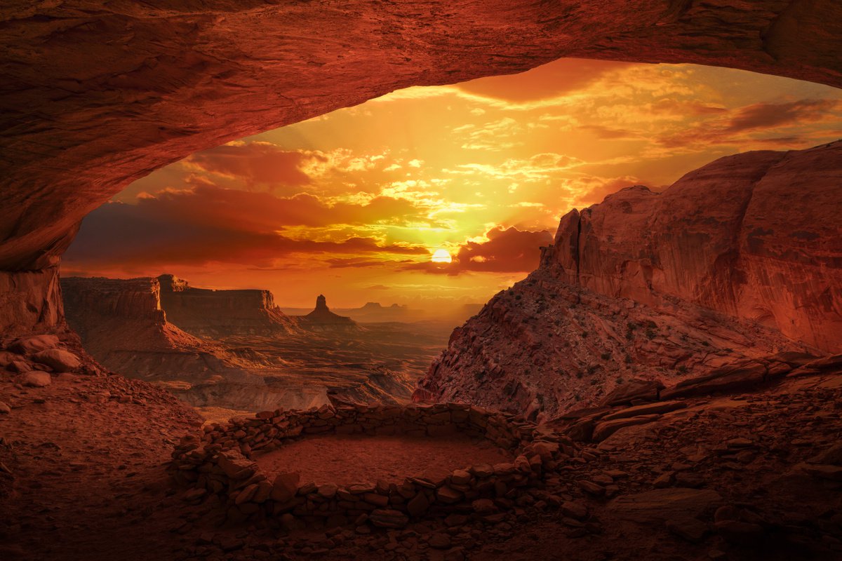 SACRED SPIRIT I...Ready to hang, limited edition photograph made in Canyonlands by Harv Greenberg