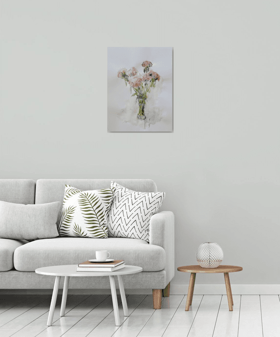 Bouquet in vase 50x65 cm 2025