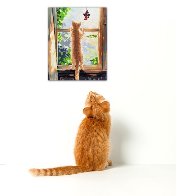 Small spider on the window