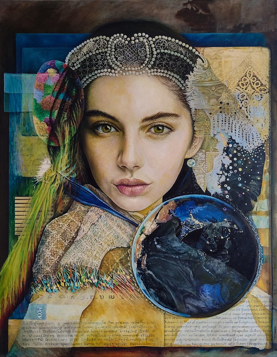 Photorealistic Portrait Oil Painting By Fatih Sungurtekin, 39 X 51, Nuve, Original Artwork