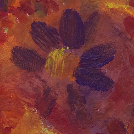 Flower garden in the summer - abstract flowers