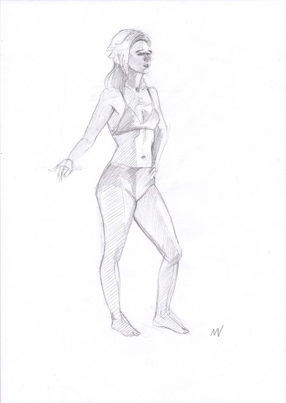 Sketch of Human body. Woman.78