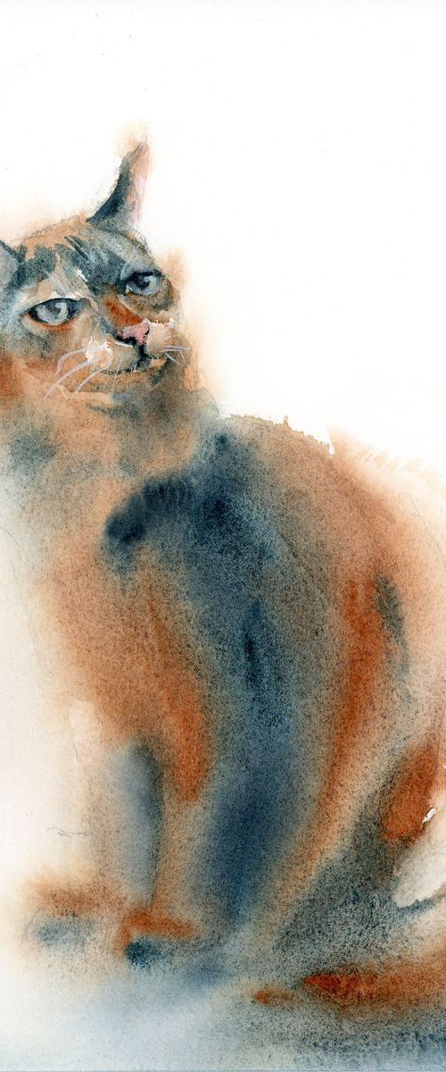 Minimalistic cat #4 by Olga Tchefranov (Shefranov)