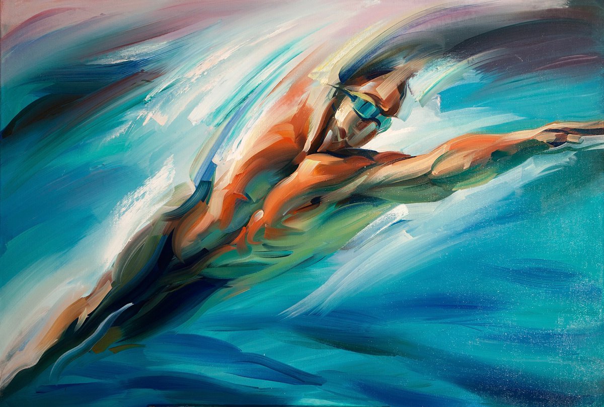 swimmer by Julia Borovaya