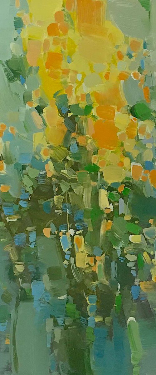 Bouquet of Flowers, Oil painting, One of a kind, Handmade artwork by Vahe Yeremyan