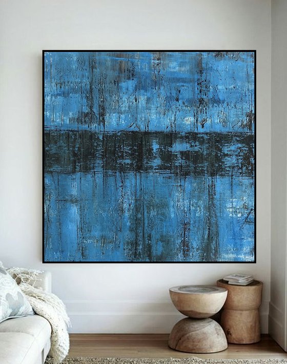 SANCTUARY IN BLUE 94 X 94 X 5CM