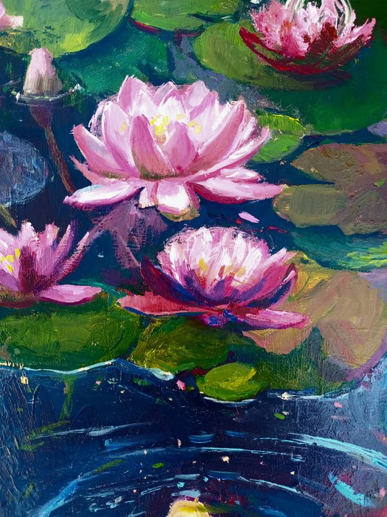 Pond with water lilies