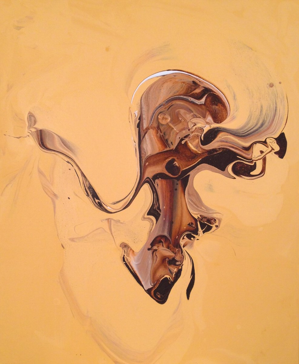 Abstract Acrylic Painting By Jean-Philippe Estebenet, 24 X 29, Petale De Bois, Original Artwork