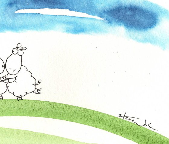 I Love Ewe... Cartoon Sheep