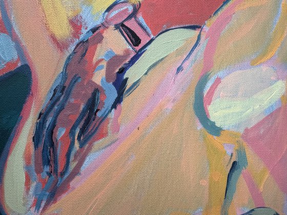 Nude lady relaxing
